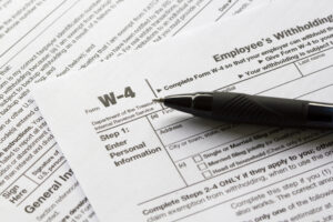 A W-4 form for payroll taxes